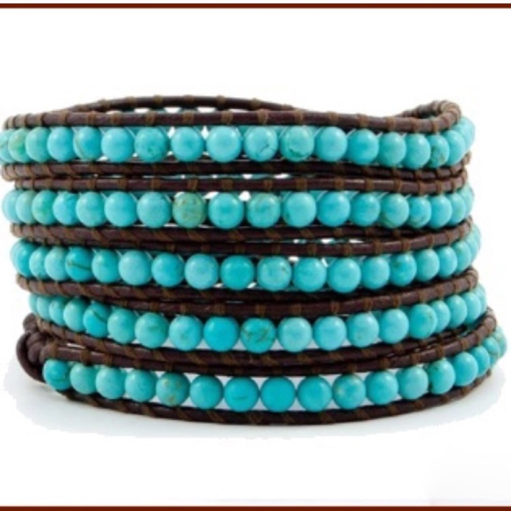 Chan Luu turquoise 5 wrap bracelet!